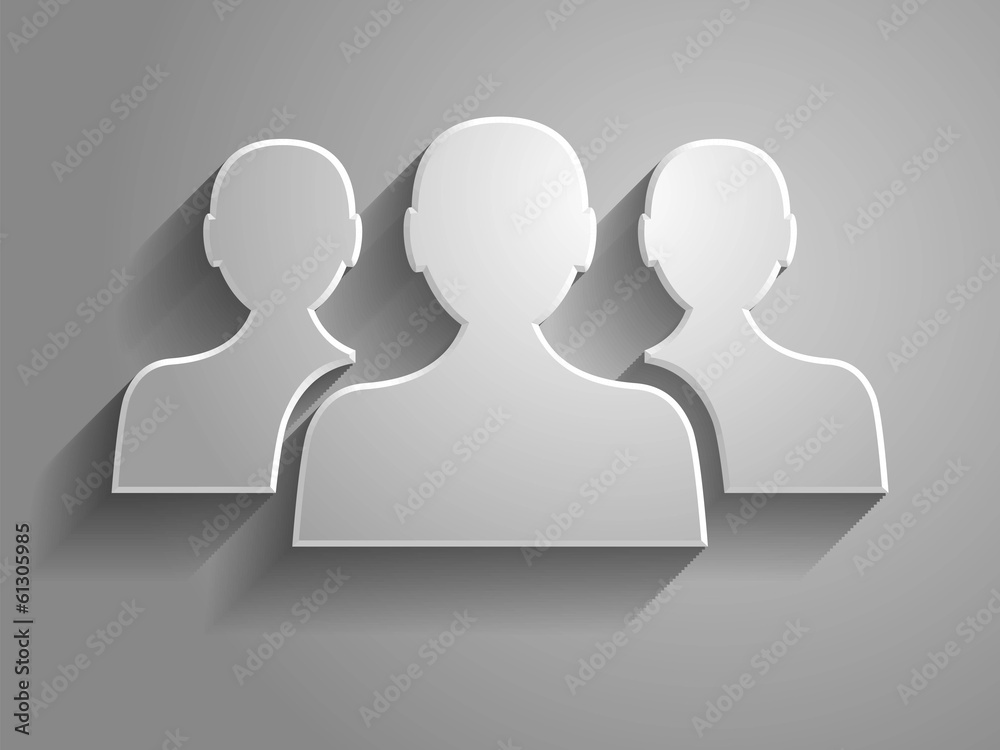 3d Vector illustration of team icon 3d Vector illustration of team icon