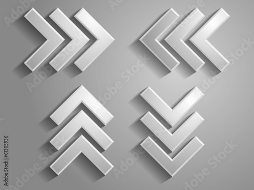 set Vector icon of arrows illustration