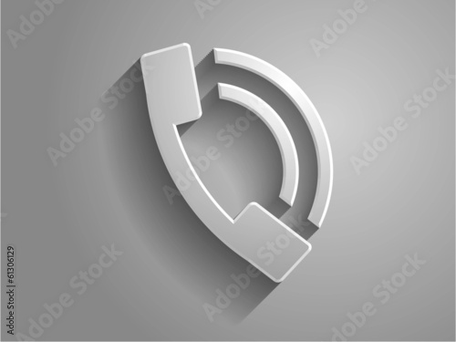 3d Vector illustration of a phone  icon