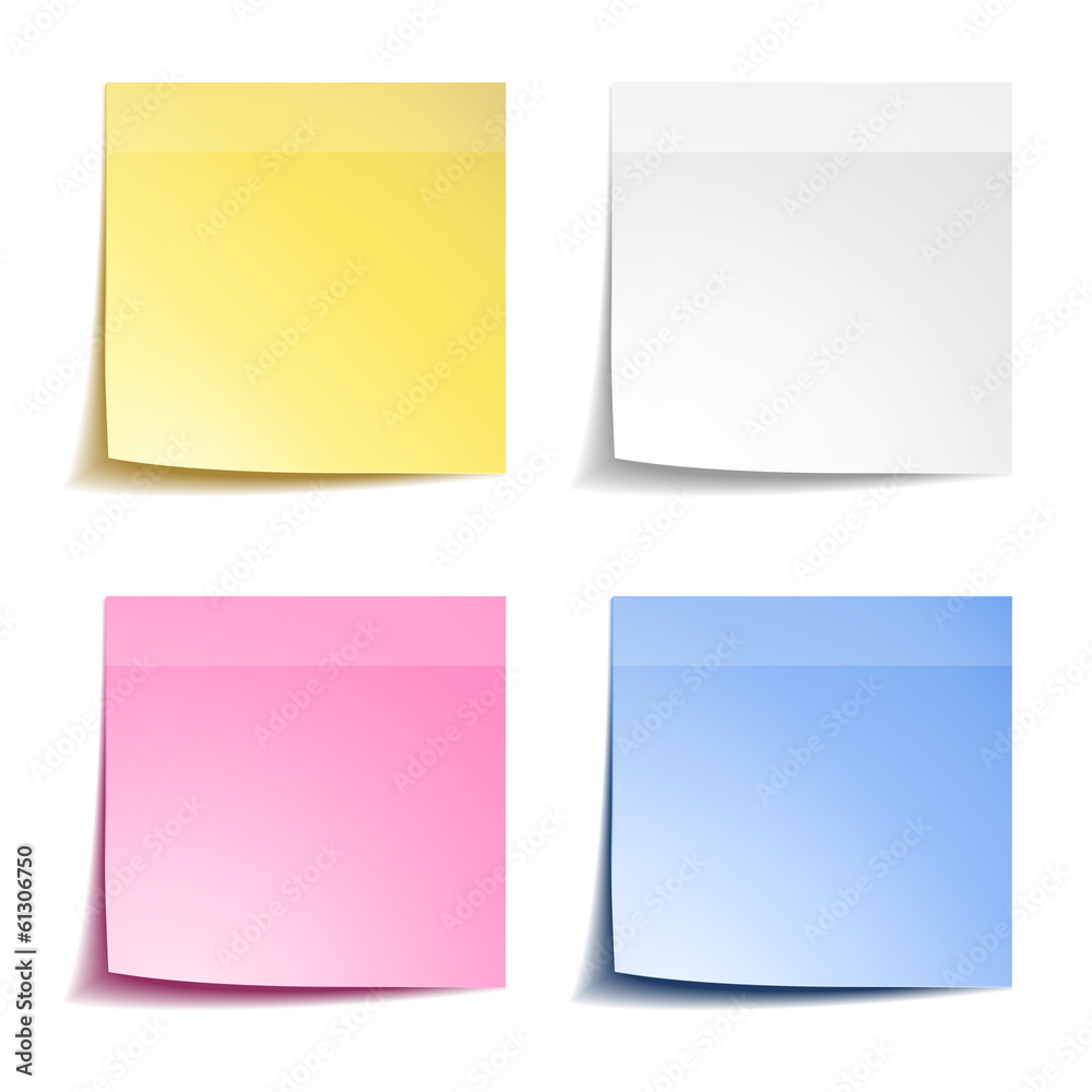 Sticks note paper on white background Sticks note paper on white background