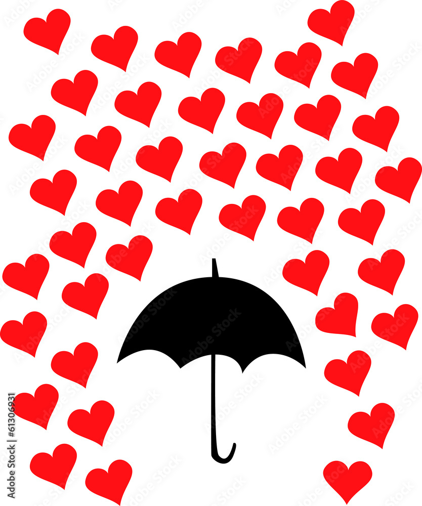 Pluie de coeurs