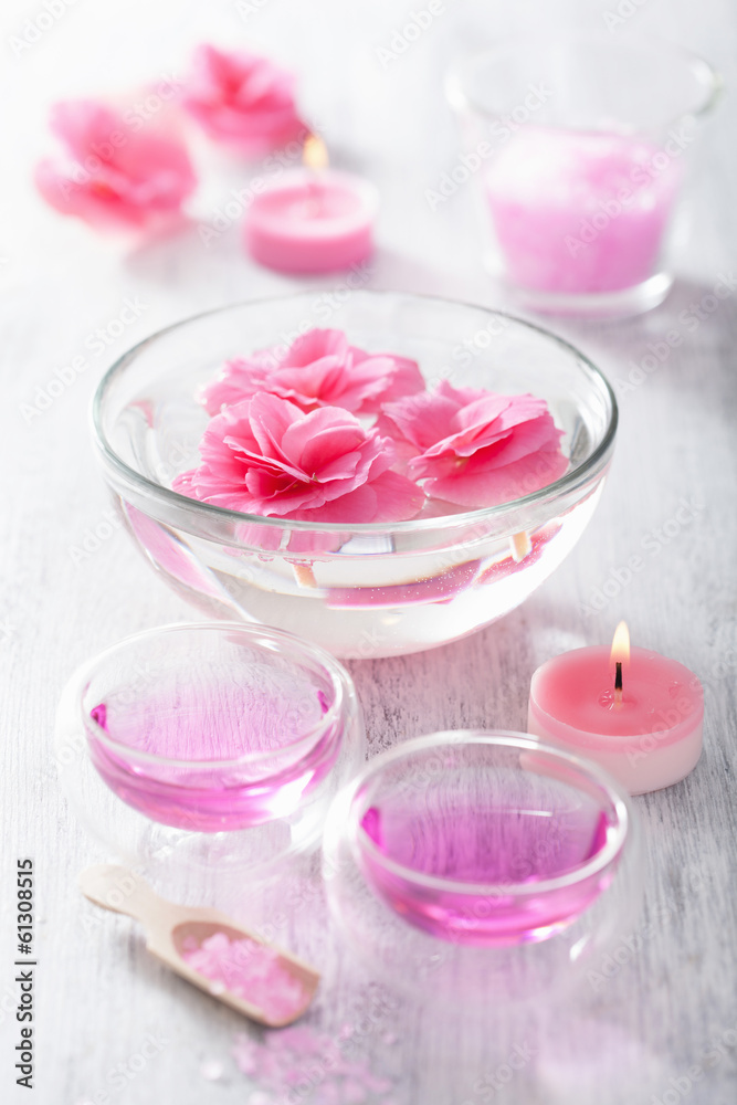 pink flower salt and essential oil for spa pink flower salt and essential oil for spa