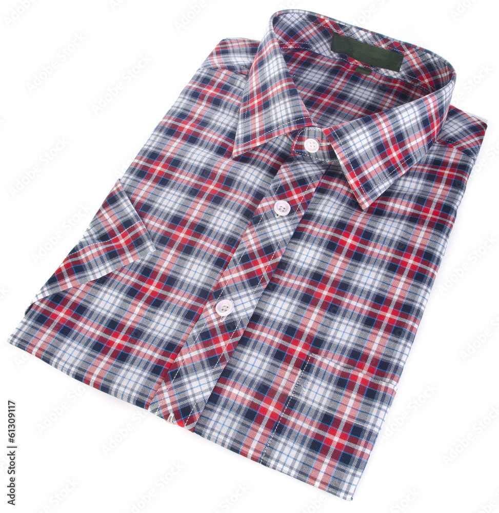 shirt, man's cotton plaid shirt on background. shirt, man's cotton plaid shirt on background.