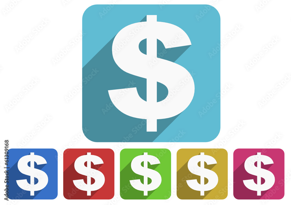 us dollar flat icon vector set us dollar flat icon vector set