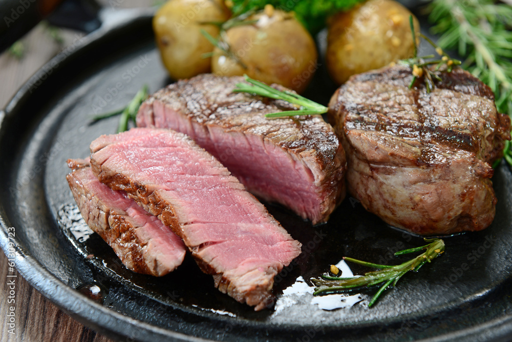 Roasted fillet and potatoes Roasted fillet and potatoes