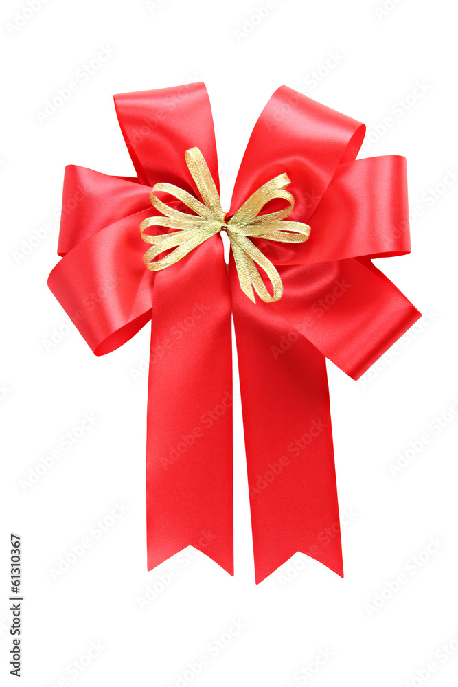 Red bow isolated. Red bow isolated.