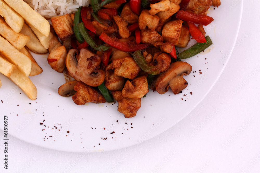 Soya Sauce Tavuk / Mushroom chicken rice Soya Sauce Tavuk / Mushroom chicken rice