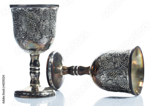 Plakat Old wine goblets