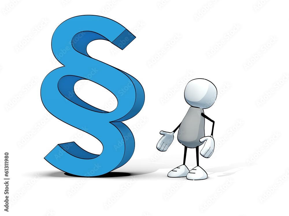little sketchy man with big blue paragraph symbol little sketchy man with big blue paragraph symbol