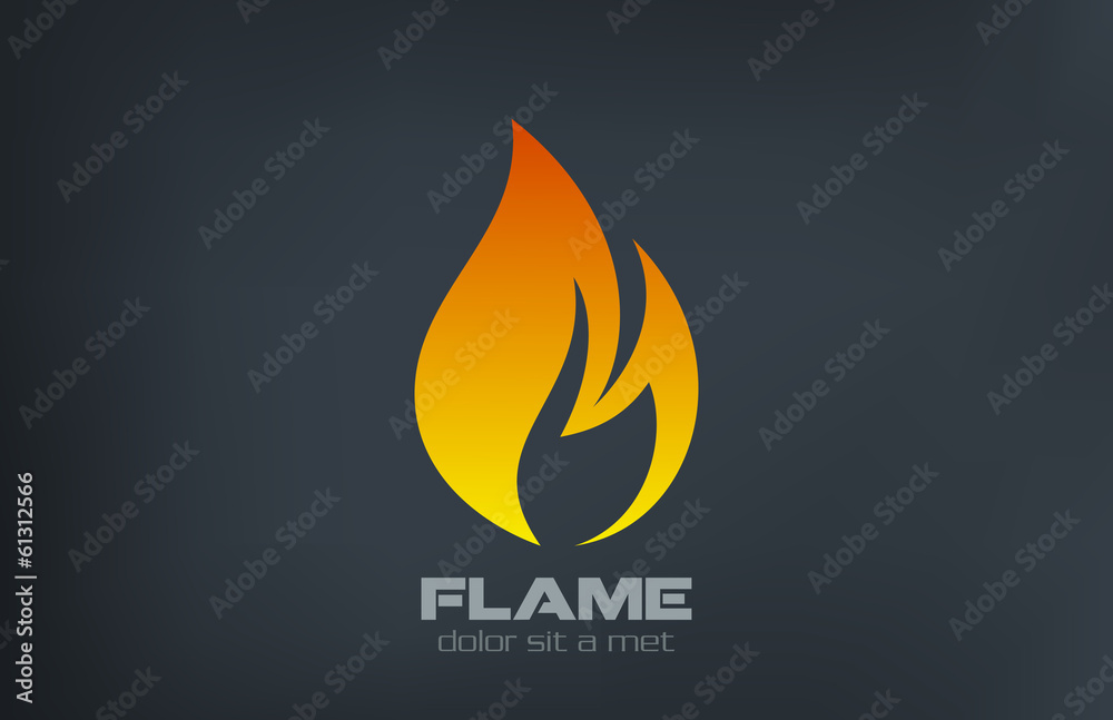 Fire flame Logo vector icon design template. Fire flame Logo vector icon design template.