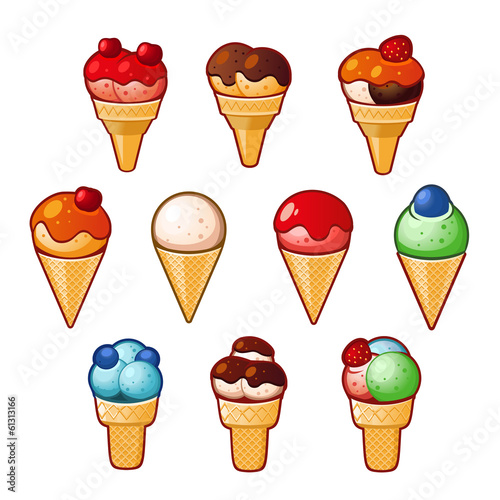 Ice cream icon set