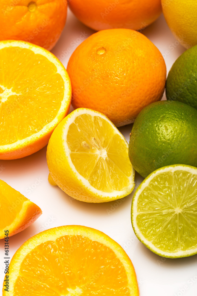 Different citrus fruits
