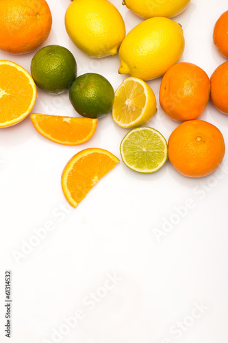 Different citrus fruits