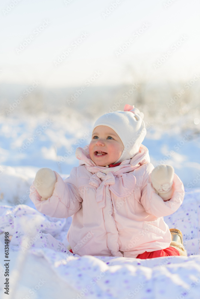 Happy Child in Snow Happy Child in Snow