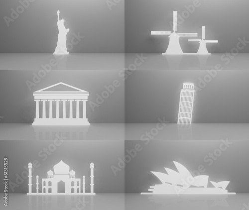 Photography Collection of worlds most famous landmarks