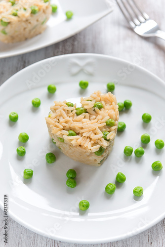 Risotto with peas