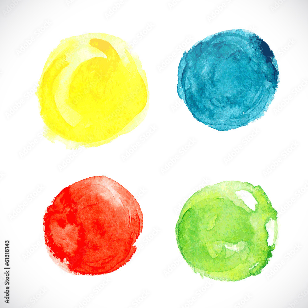 Set watercolor circle element for your design. Vector /EPS 10