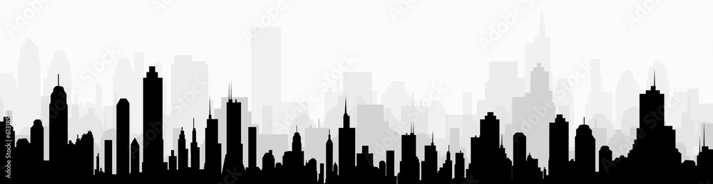 Cityscape skyline at Morning-vector