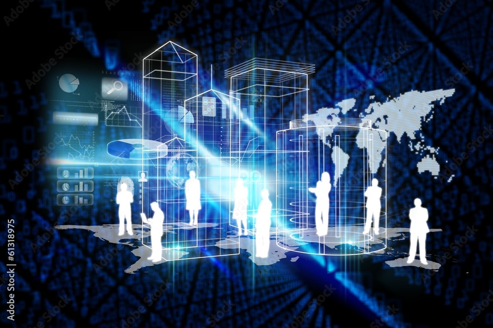 Composite image of global technology background Composite image of global technology background