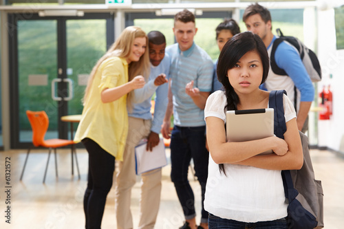Slika na platnu Female Student Being Bullied By Classmates