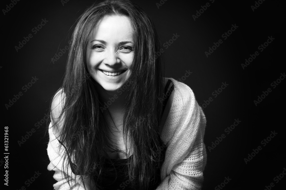 Portrait of young woman smiling