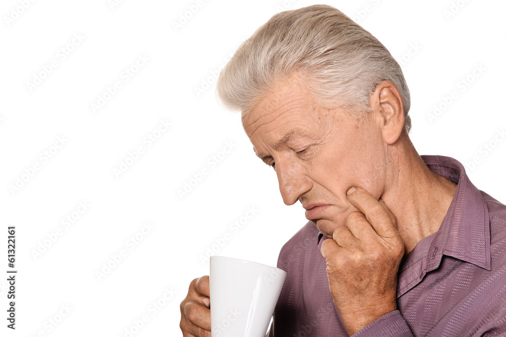 Old man with cup Old man with cup