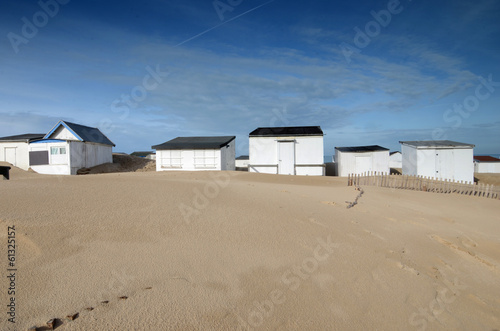 des chalets sur la plage