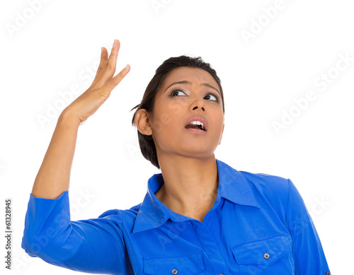 Drama queen, tired frustrated with life woman