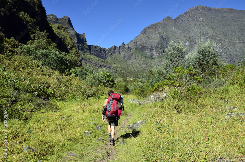 Obraz premium Randonneuse Réunion00