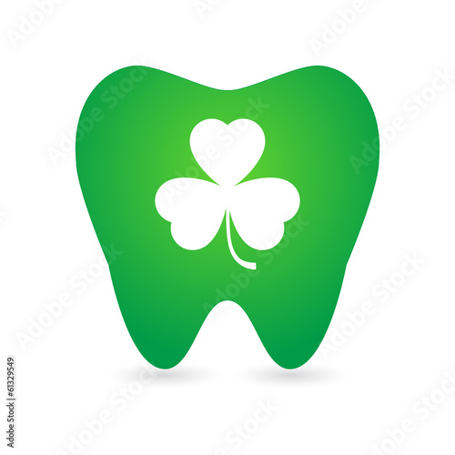 Tooth with clover icon