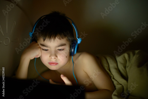 boy influenced by late tv watching