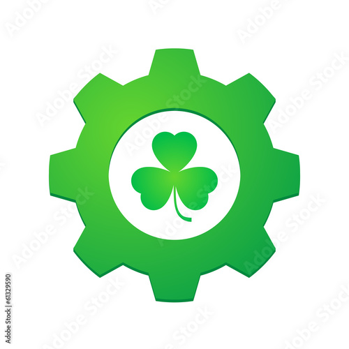 Gear  with clover icon