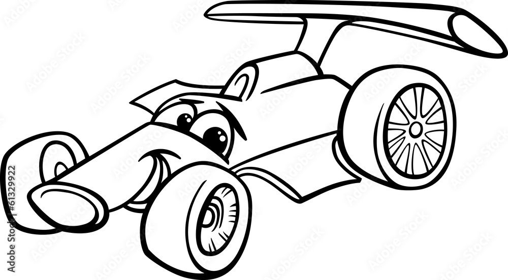 racing car bolide coloring page