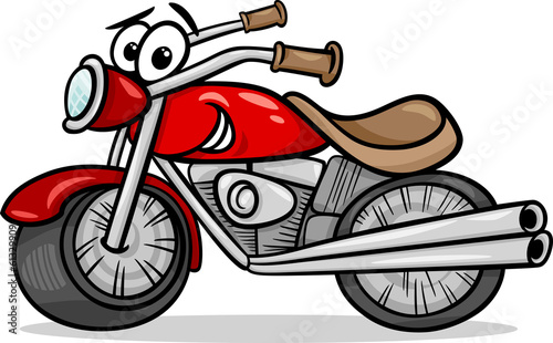 bike or chopper cartoon illustration