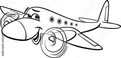 air plane cartoon coloring page