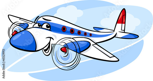 air plane cartoon illustration #61329913