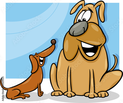 talking dogs cartoon illustration