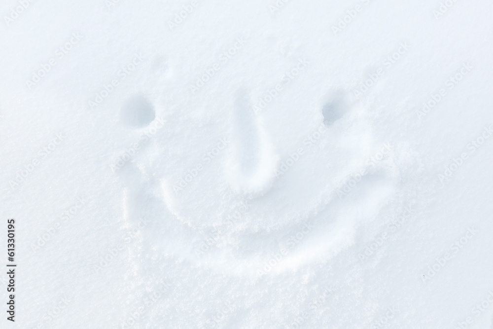 Fototapeta premium Smiley face in the snow