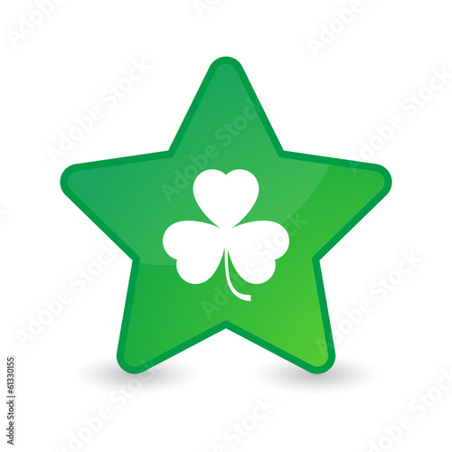 Star with clover icon