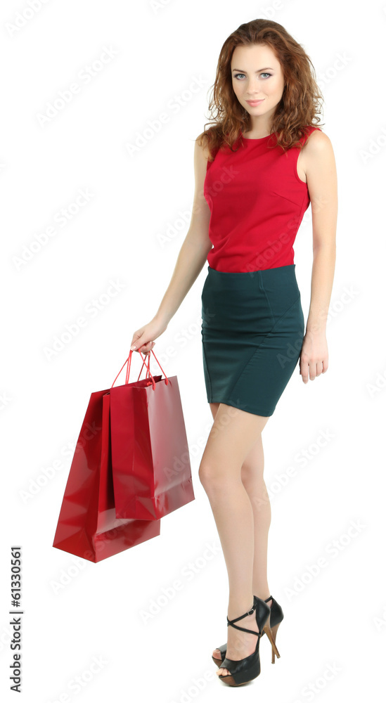 Beautiful young girl in dress isolated on white Beautiful young girl in dress isolated on white