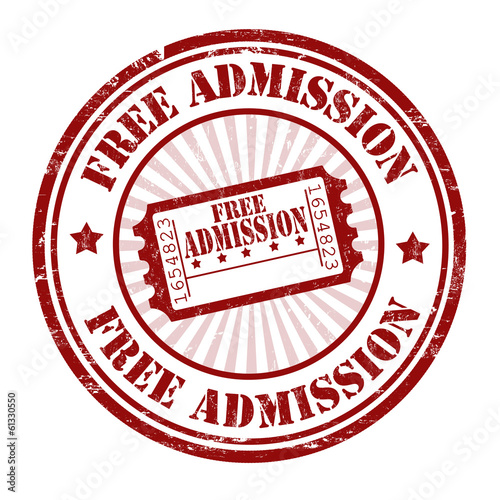 Free admission stamp