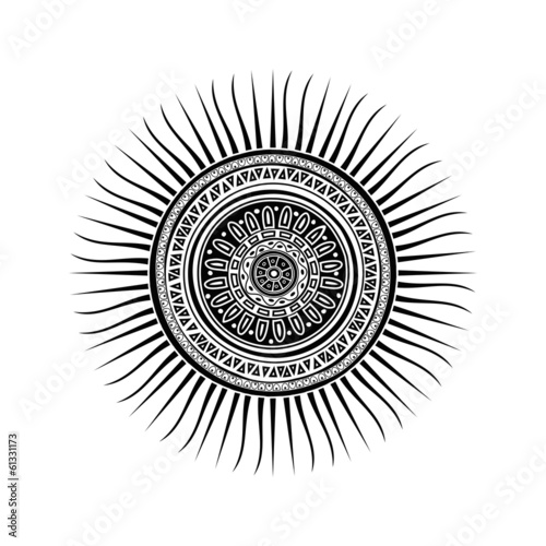 Mayan sun symbol