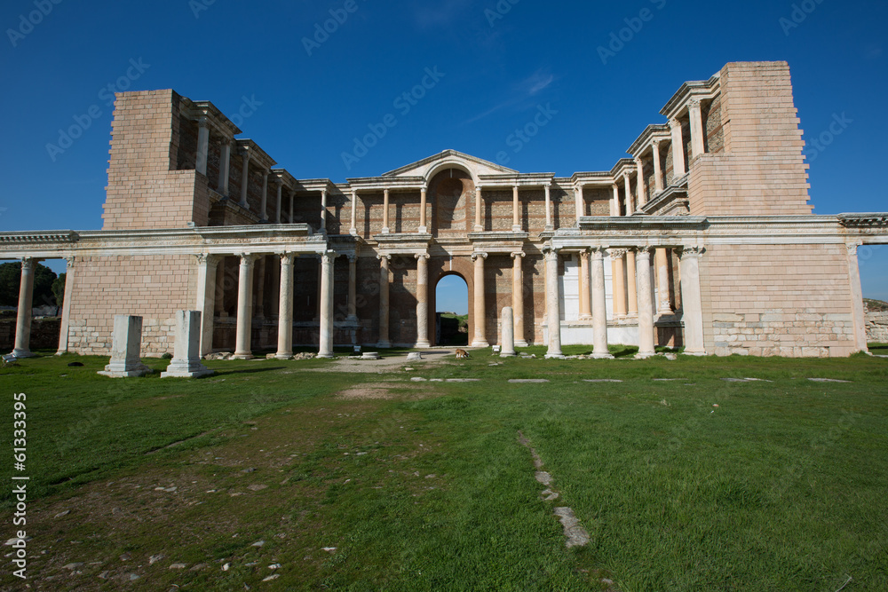 The Gymnasium of Sardis Ancient City at Turkey