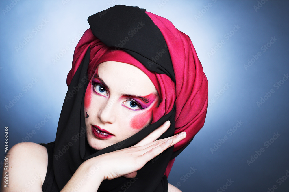 Young woman with creative make-up Young woman with creative make-up