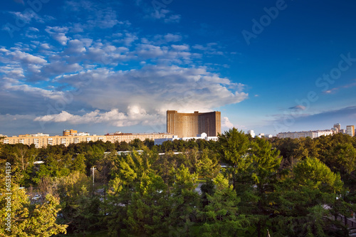 Photography Cosmos hotel in Moscow, Russia