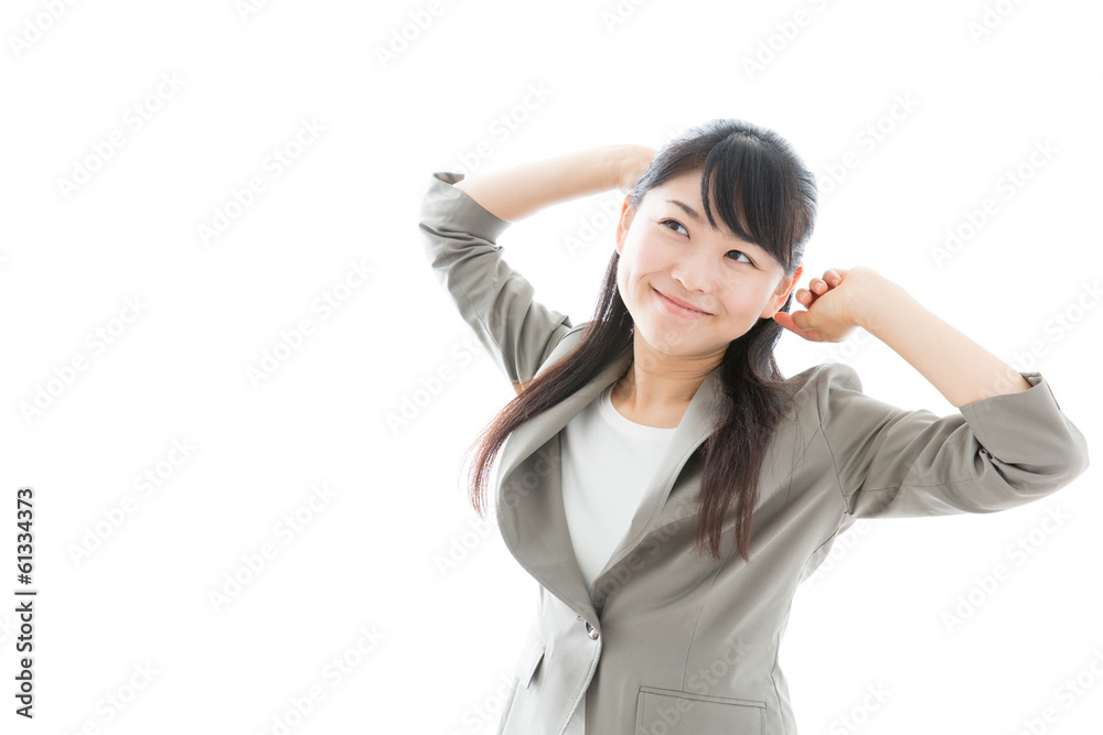 young asian businesswoman relaxing young asian businesswoman relaxing