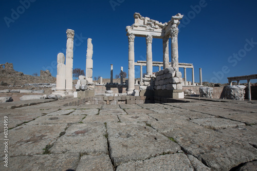 old ruins temple of Akropolis Pergamon