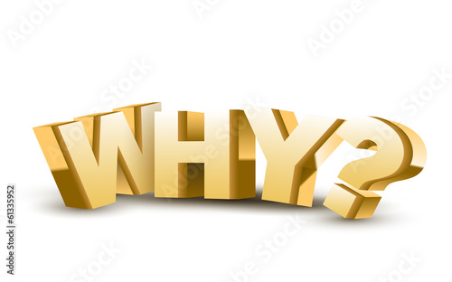 3d "why" text