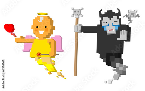 ブロック_天使と悪魔