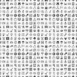 seamless doodle financial pattern